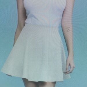 Elegant Cream Skater Skirt